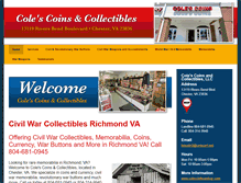 Tablet Screenshot of civilwarcollectiondealer.com